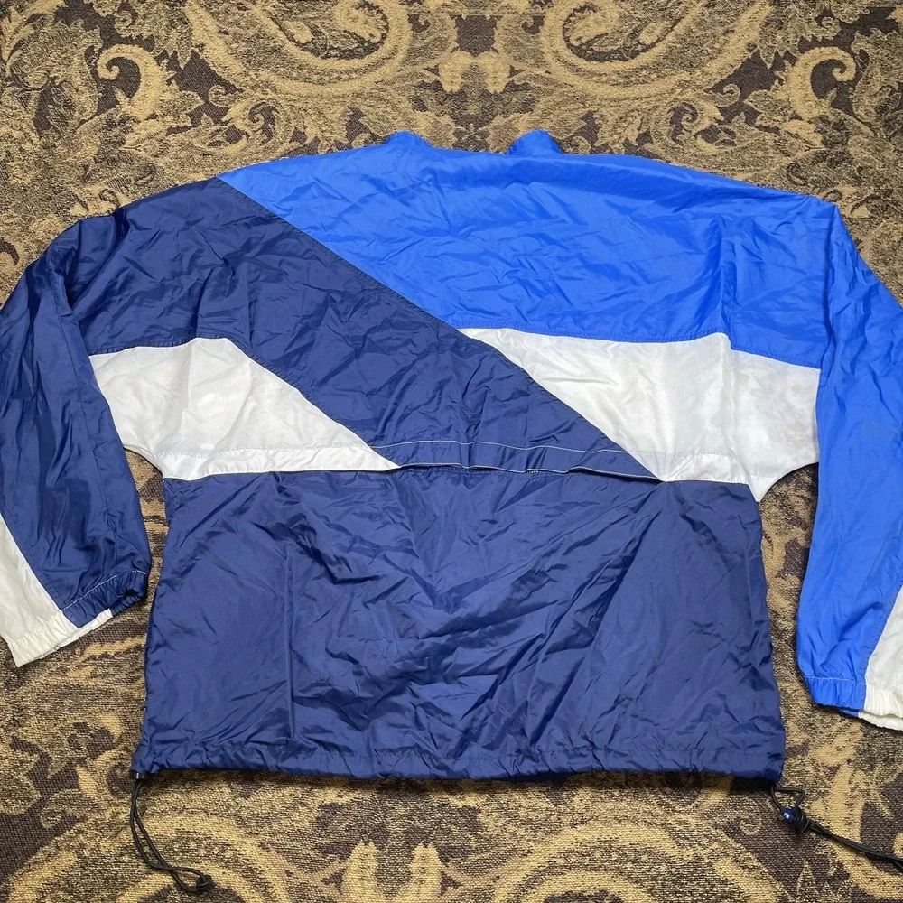 Vtg 90s Nike Full Zip Vented Windbreaker Jacket Mens Size XL Blue White Athletic